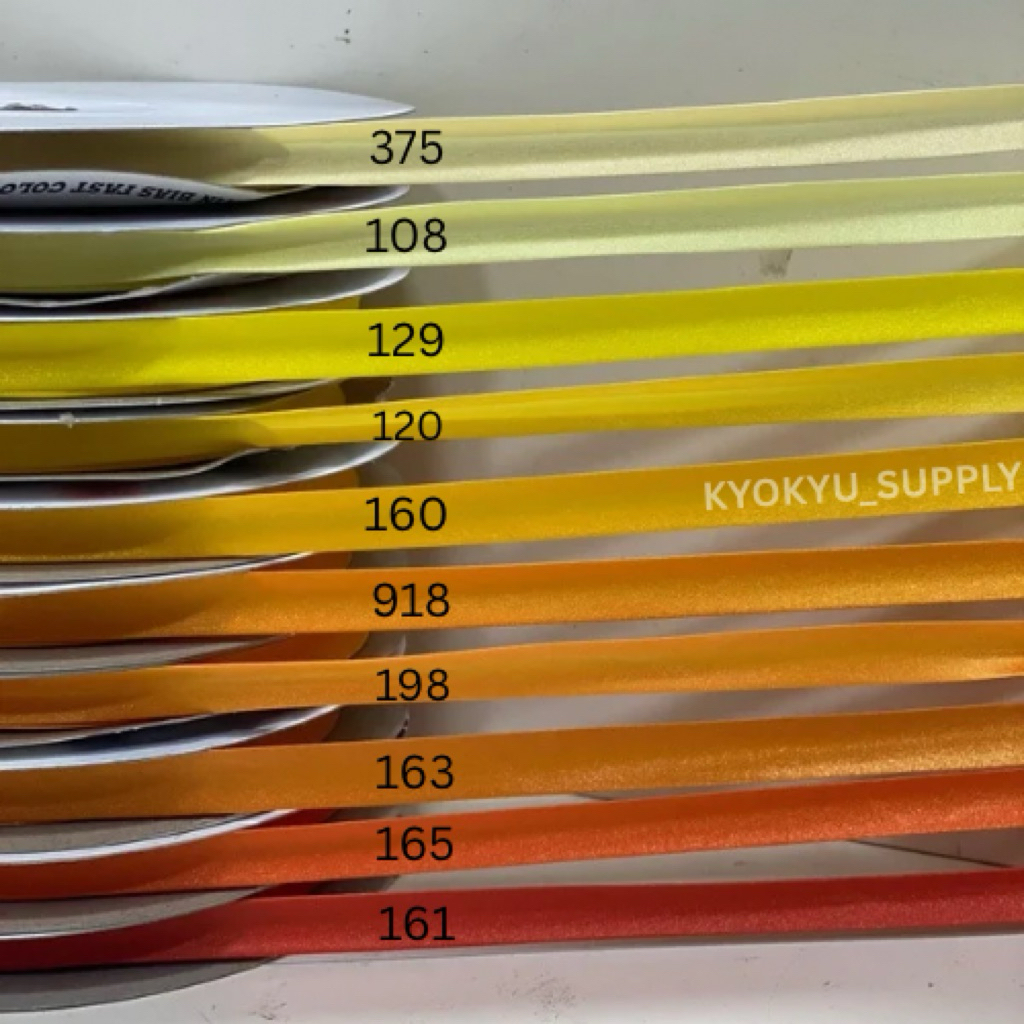 Partenzil [Rol] Bisban Satin Polos Rol 36Yard Pita Bisban Satin Warna