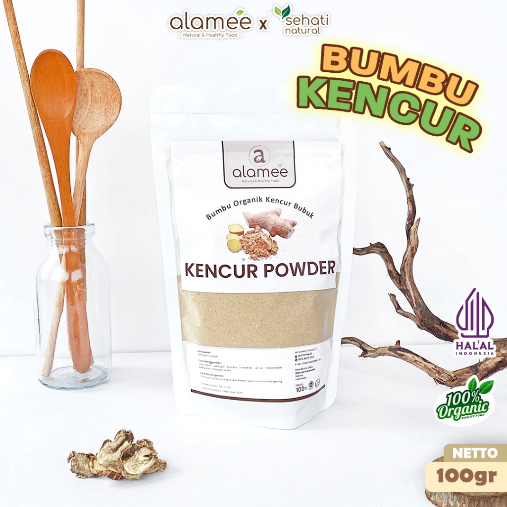 

ALAMEE Kencur Bubuk Bumbu Dapur Organik Murni Asli Tanpa Campuran Seasoning Powder Spice 100g
