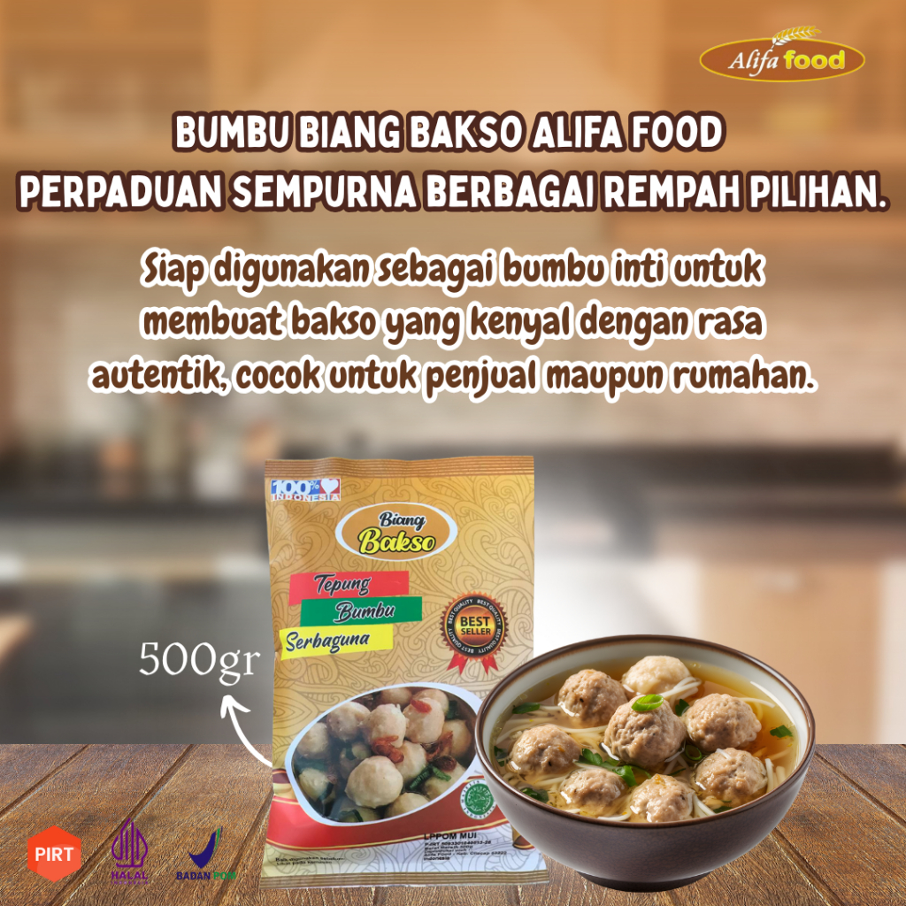 

Bumbu Biang Bakso 500gr, bumbu untuk adonan tepung Bakso