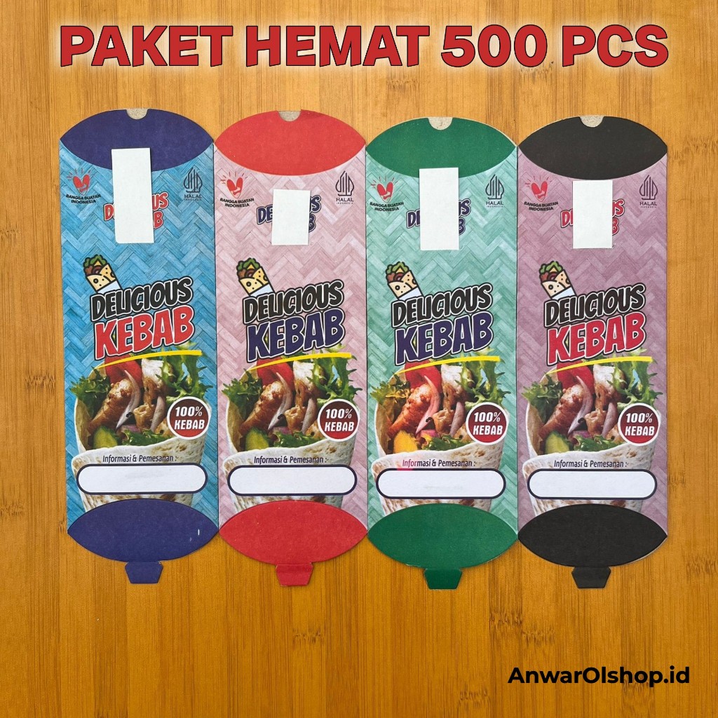 

500 Pcs Kemasan Kebab Jumbo Ukuran 24x9 cm