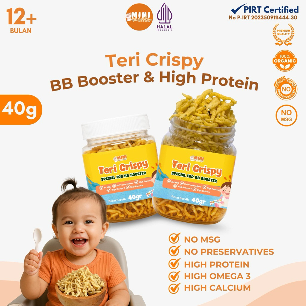 

Teri Crispy Minimeals Premium Teri Crispy Mpasi Teri Crispy Organik Teri Krispi Mpasi Teri Crispy Super Anti GTM Non MSG Cemilan Anak BB Booster Teri Nasi Mpasi Teri Tinggi Kalsium Teri Nasi Crispy Snack Mpasi
