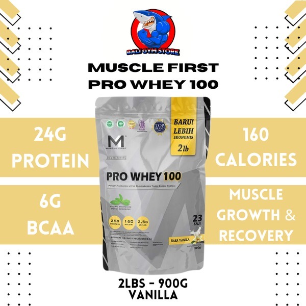(PROMO) Muscle First M1 PRO WHEY 2 lbs 2lb Susu Protein Gym Fitness BPOM HALAL