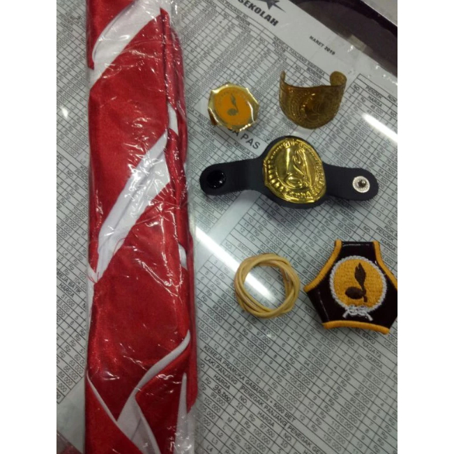 KACU PRAMUKA PEMBINA + Ring kacu bahan SATIN SUPER SNI / HASDUK PRAMUKA JUMBO / KACU PRAMUKA