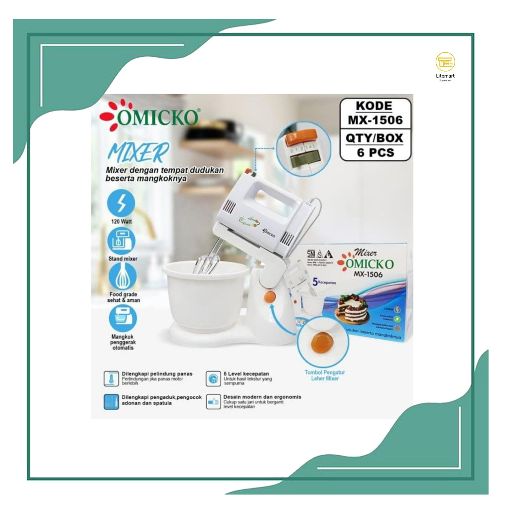 OMICKO/OMEGA STAND MIXER MX-1506/MX-1506OM