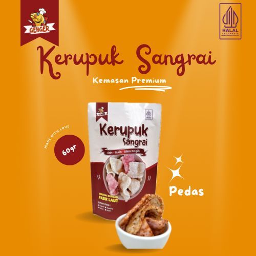 

HG Gehger Kerupuk Sangrai Rasa Pedas Premium – Cemilan Tanpa Minyak Renyah Gurih, Snack Tradisional