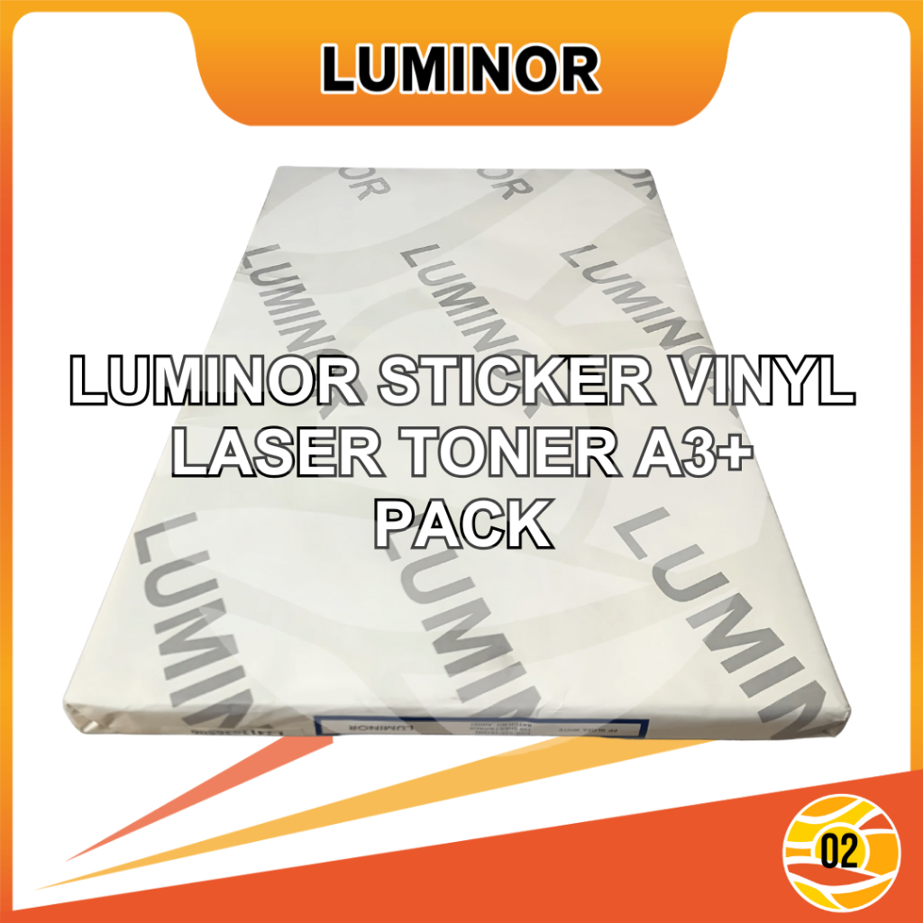 

Luminor Sticker Vinyl White Gloss Digital Print Laser Toner A3+ Label Stiker Anti Air - PACK