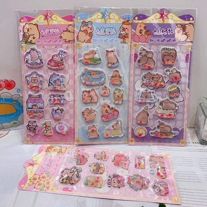 

STIKER CAPYBARA AIR WATER SEAL STIKER DEKORATIF CAPYBARA WATER SEAL LABEL STIKER 3D AIR WATER SEAL CAPYBARA LUCU UNIK / Sticker Air