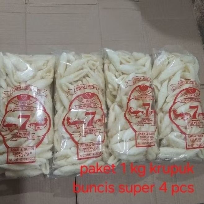 

PAKET 1 KG KRUPUK KEMPLANG BUNCIS SUPER PALEMBANG ISI 4 PCS