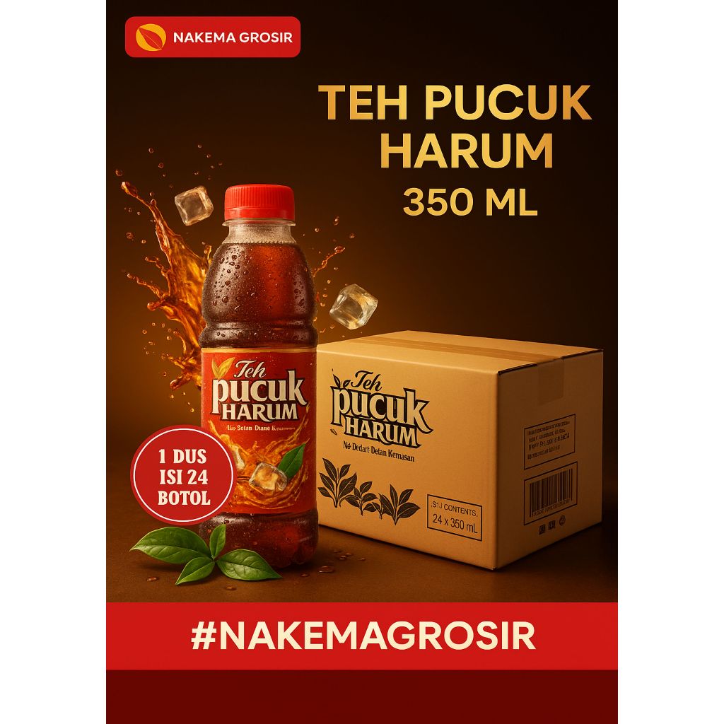 

Teh Pucuk Harum 350ml 1 Dus isi 24 Botol – Teh Botol Segar Manis Asli