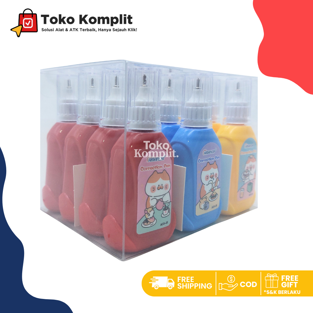 

Komplit - (12 pcs) Tipx cair Amanda ACO-01