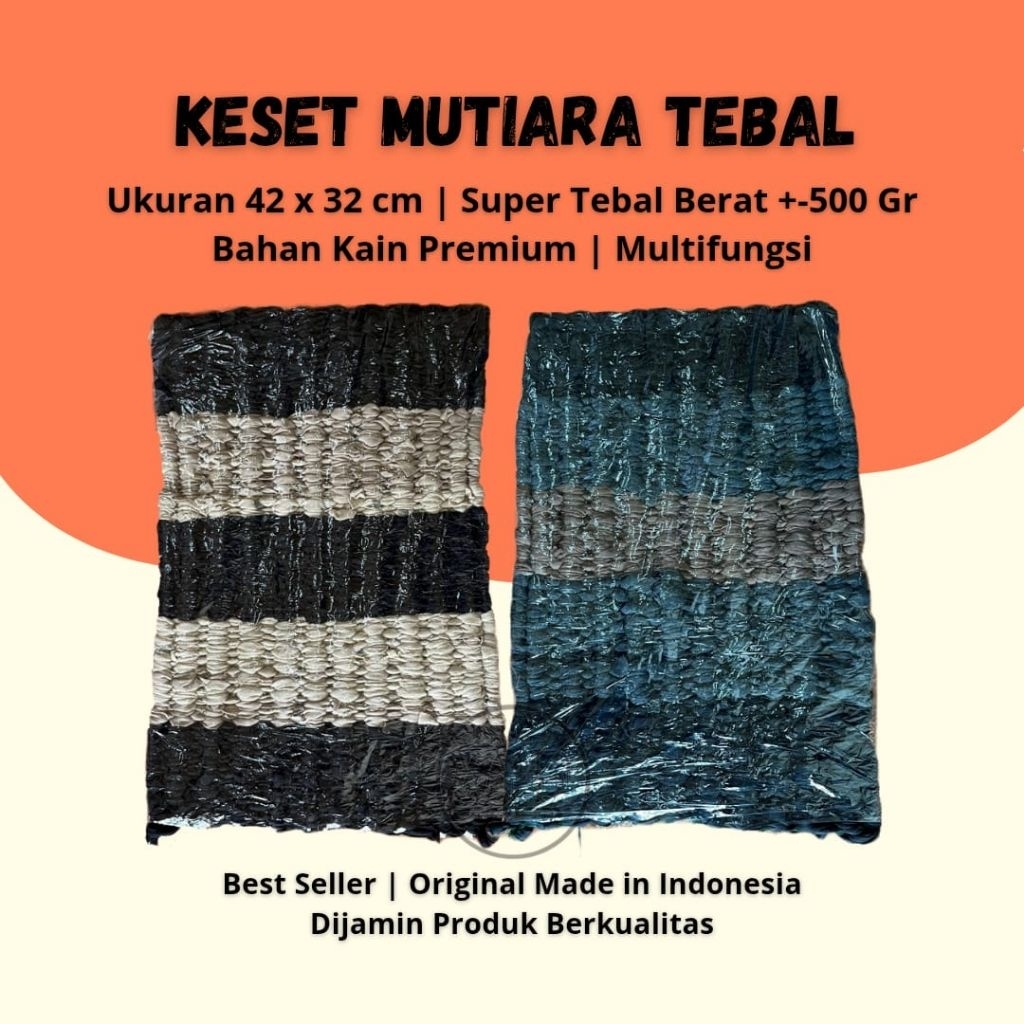 (2 Pcs) Keset Mutiara Tebal Jumbo / Keset Kaki Tebal Menyerap Air Anti Slip / Keset Anti Slip Murah