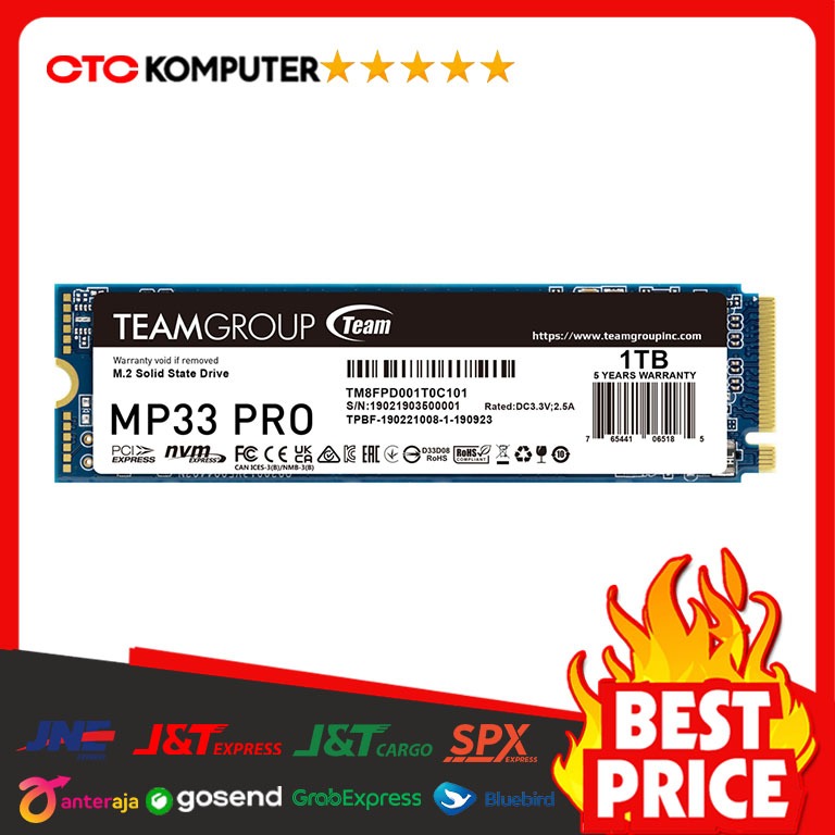 TeamGroup MP33 PRO 1TB M.2 PCIe SSD
