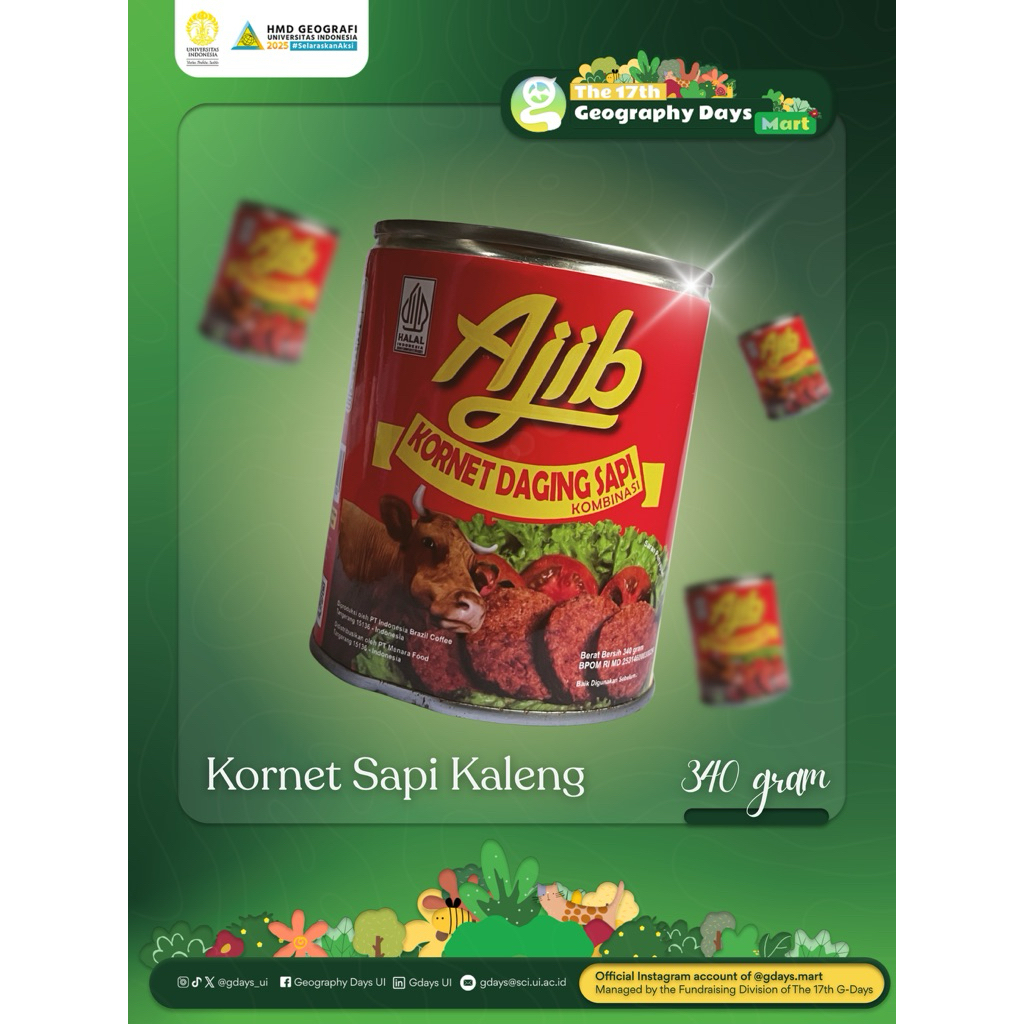 

Kornet Daging Sapi AJIB 340 gr - 1 pcs