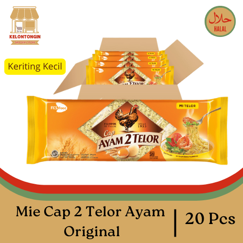 

Mie Cap Ayam 2 Telor Mie Regular 200gr - 1 Dus isi 20 Pcs / Mie Keriting Kecil / Mie Kering