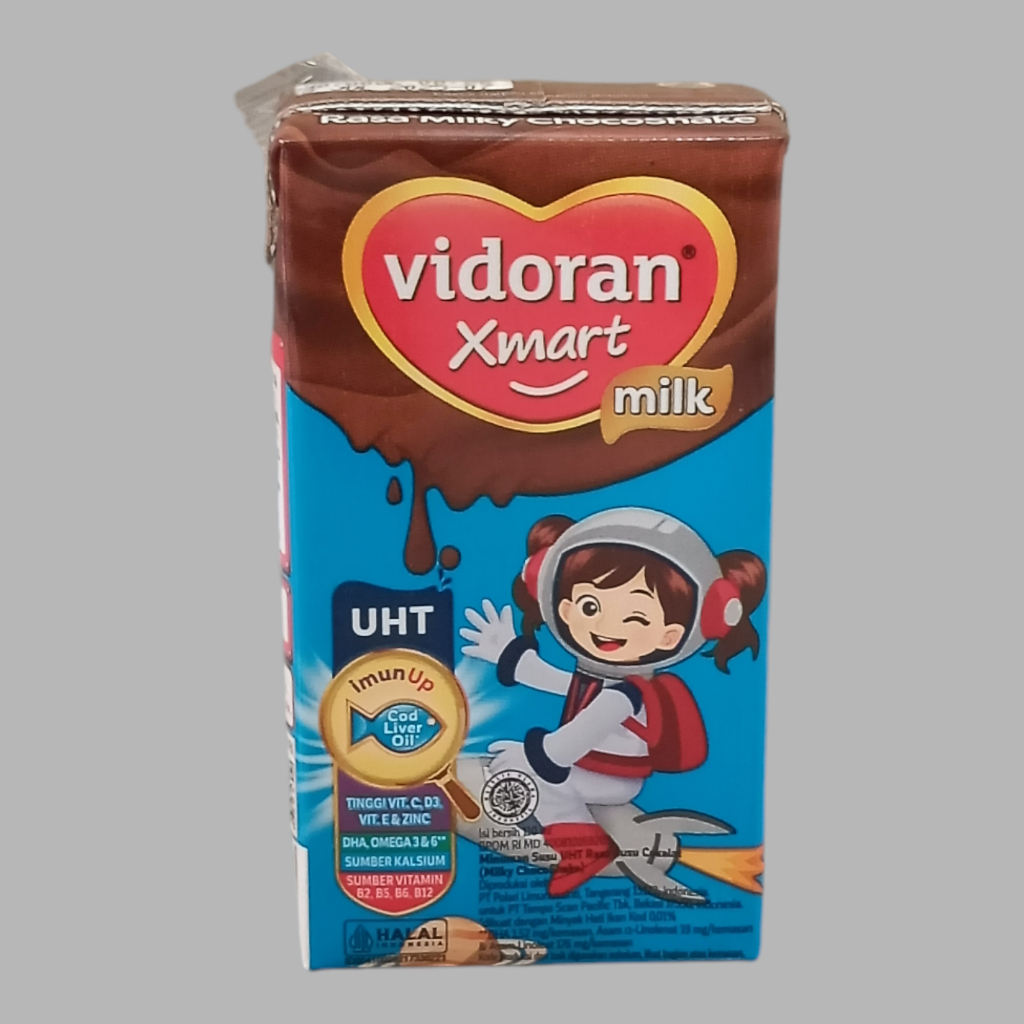 VIDORAN XMART SUSU UHT CHOCO SHAKE, MADU, VANILA  & STROBERI 110 ml (40 pcs/Karton) FREE BUBBLE WRAP