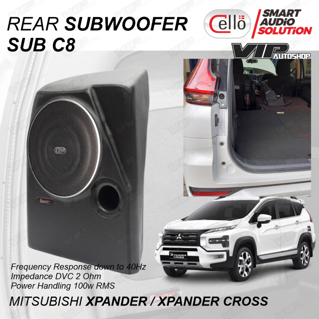 Subwoofer Xpander Cross Mobil Audio Bass Bagasi Belakang Slim Cello Minimalis Seamless