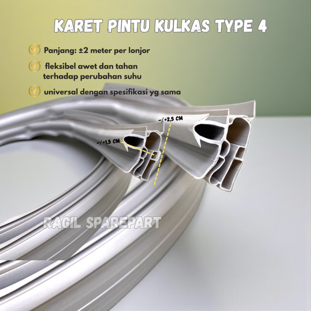 Karet Pintu Kulkas Universal Type 4 (Karet Kulkas Sharp)