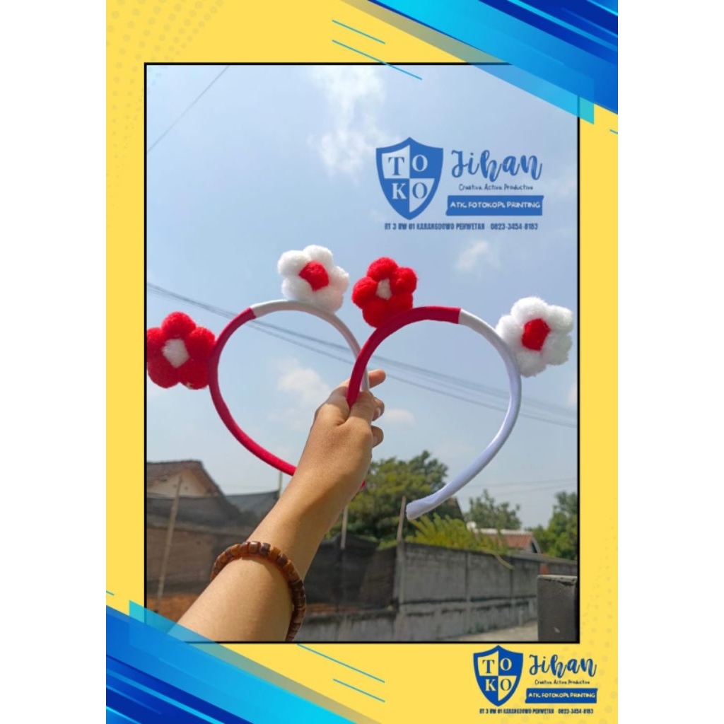 Bando Kemerdekaan/Hiasan Kepala Merah Putih/Bando Karnaval