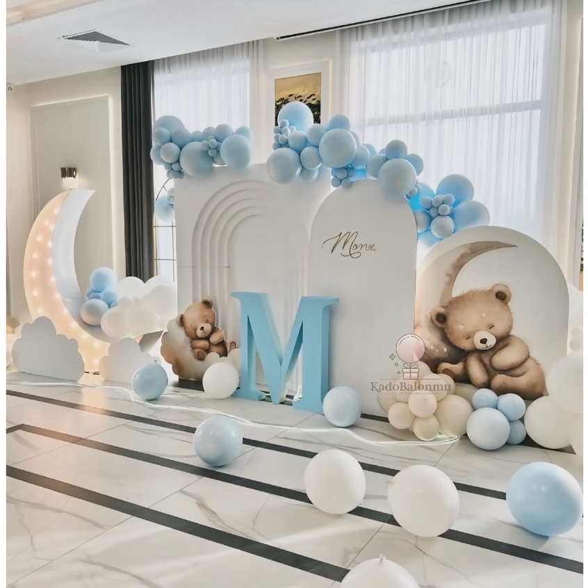 Dekorasi Balon Ulang Tahun Anak & Dewasa – Custom Tema Backdrop Lampu