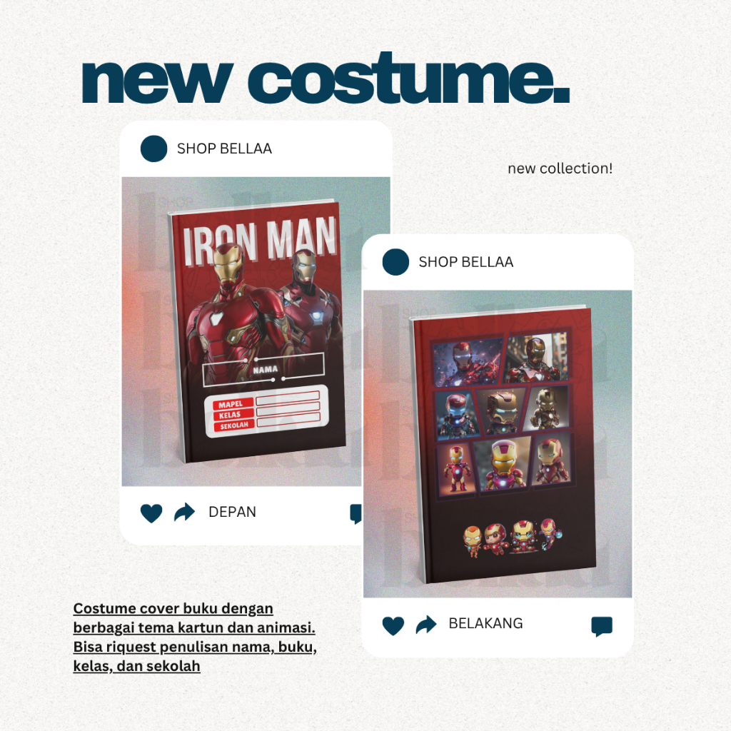 

COSTUME COVER BUKU LUCU & UNIK UNTUK ANAK - PAUD, SD, SMP, SMA (bagian 2 #1)