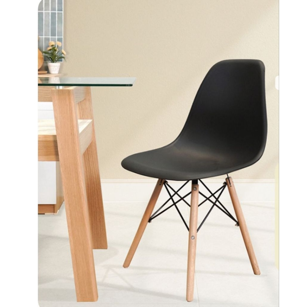 kursi milenial kaki kayu