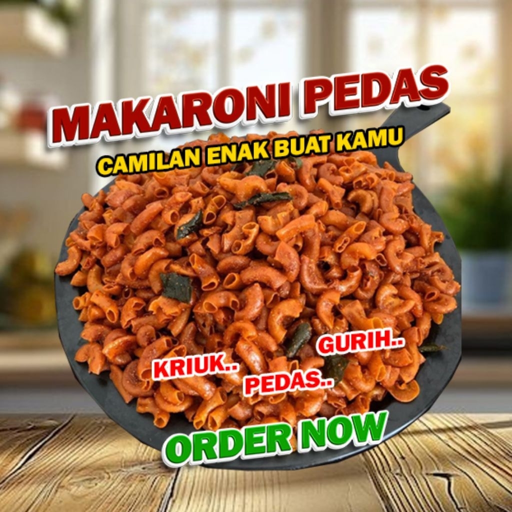 

Makaroni Cikruh Original Pedas Daun Jeruk Viral 1KG Cemilan Sultan Cianjur Bumbu Melimpah Bisa COD