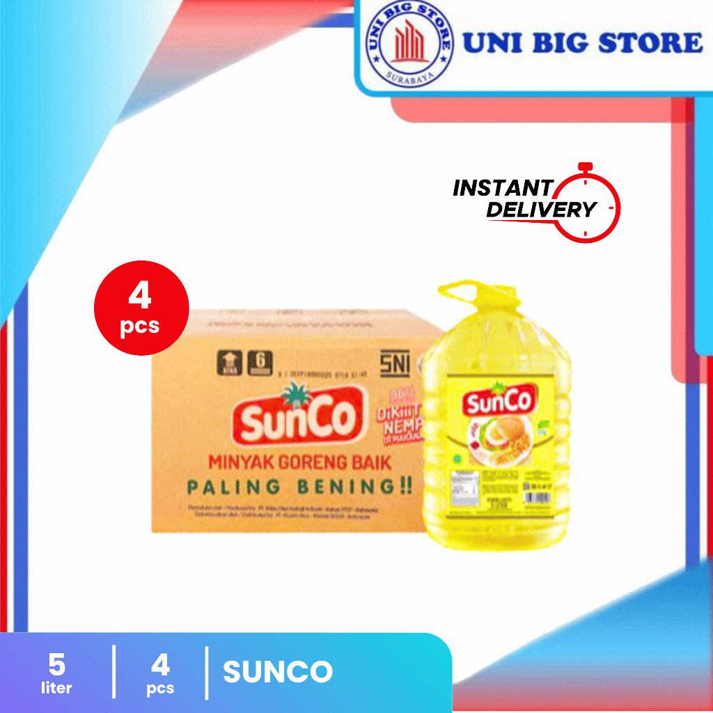 

Minyak Goreng Sunco Botol 5 Liter x 4 pcs DUS Fried Oil