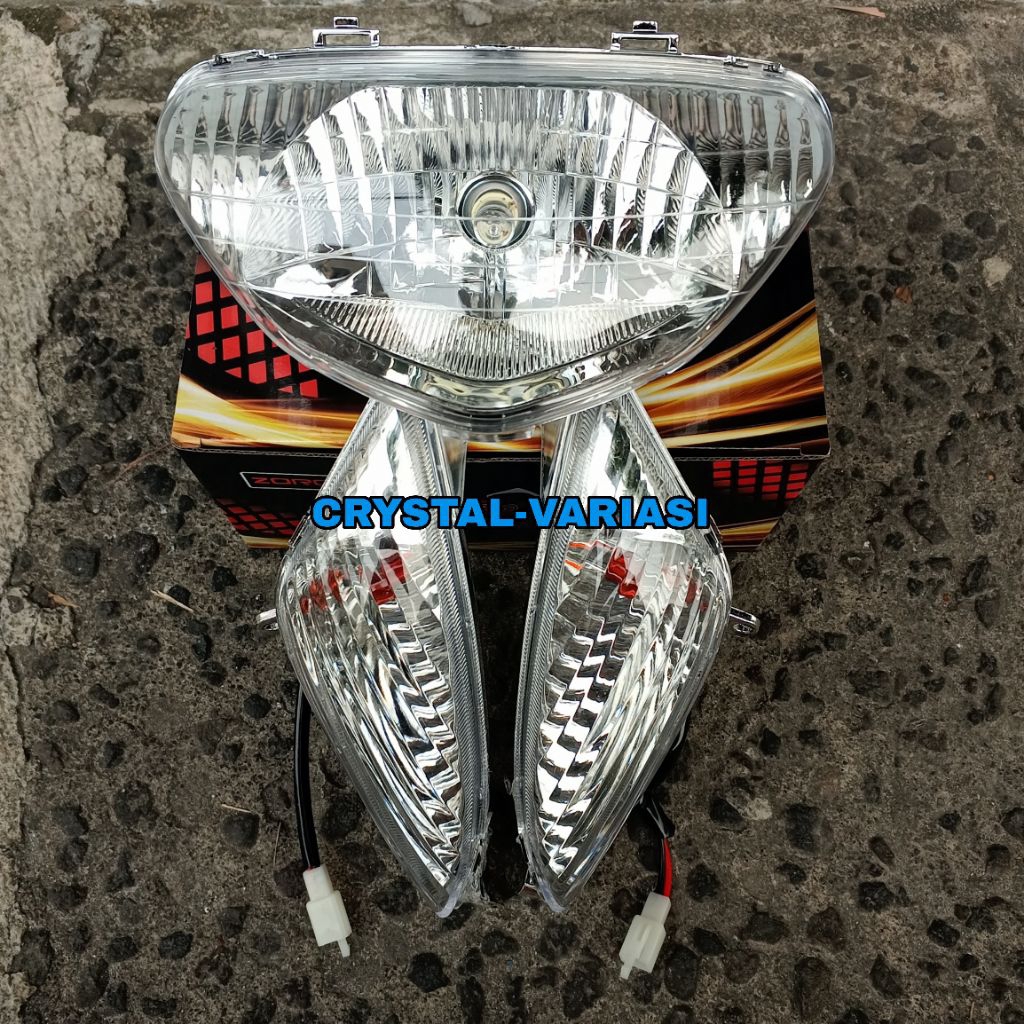 Paket Lampu Refektor Depan Plus Lampu Sen Assy Motor Mio Sporty/Refektor Lampu Depan Plus Lampu Sen 