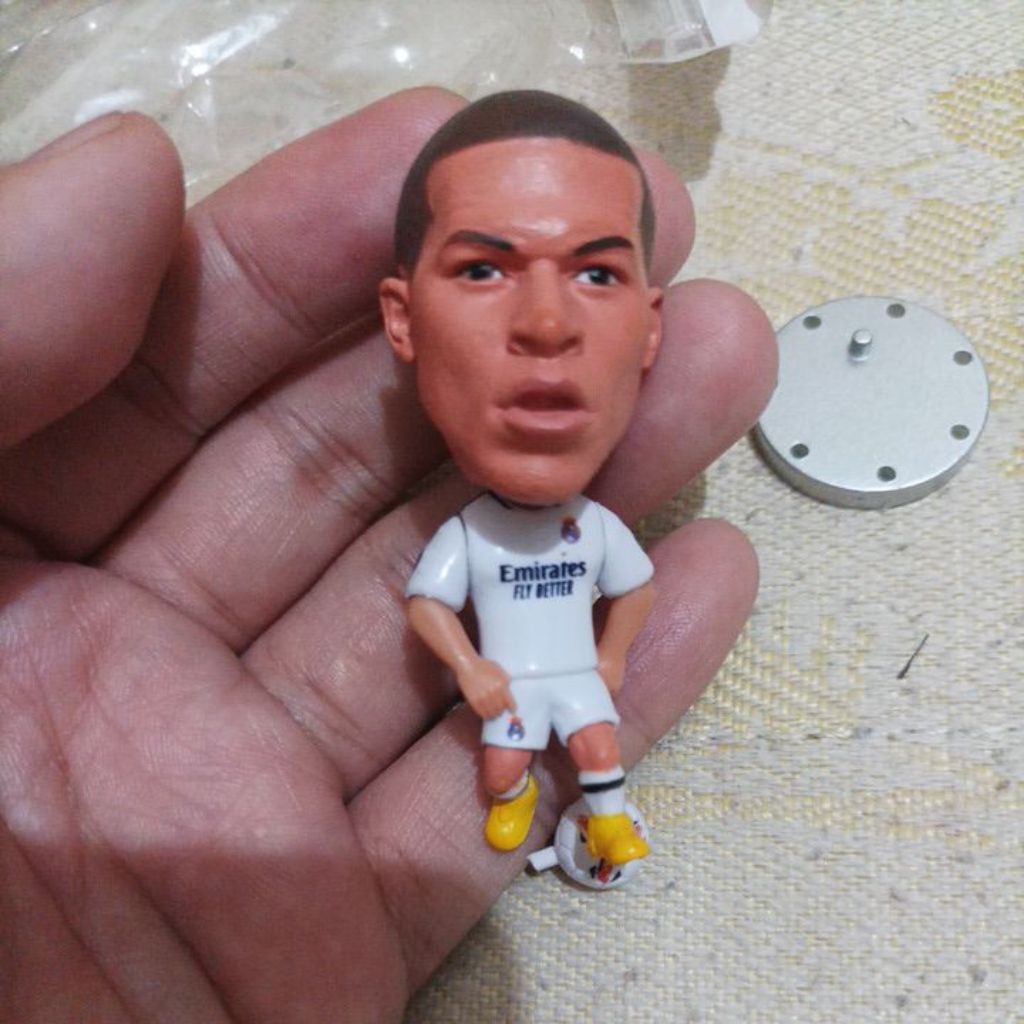 Action Figure Kylian Mbappe Real Madrid Soccerwe | Plg Mirip Wajah