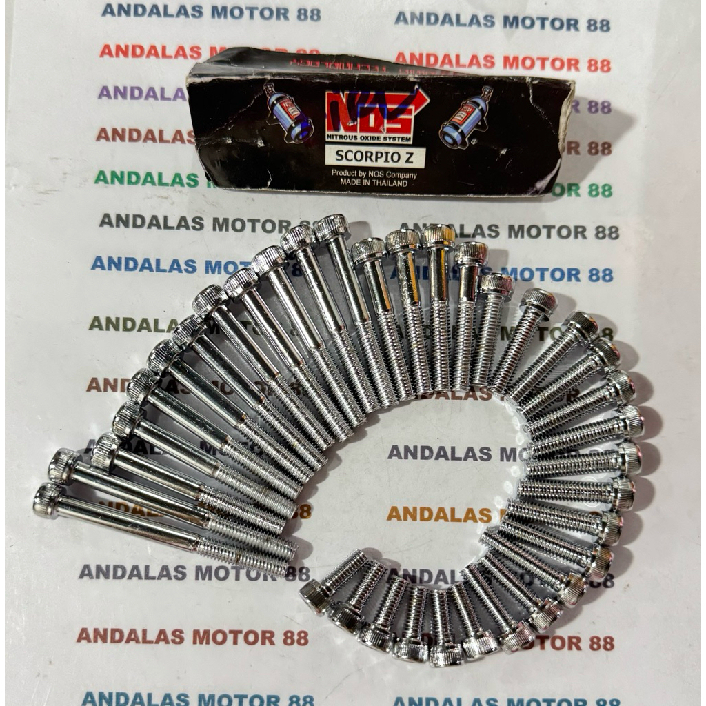 BAUT BAK MESIN L SCORPIO Z CHROME CROME