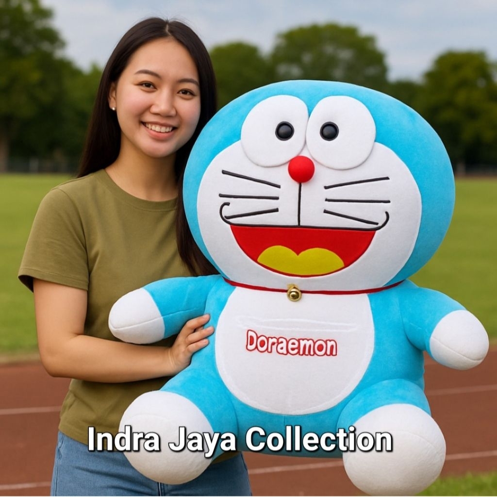 Boneka doraemon jumbo 65cm xxl bahan yelvo impor