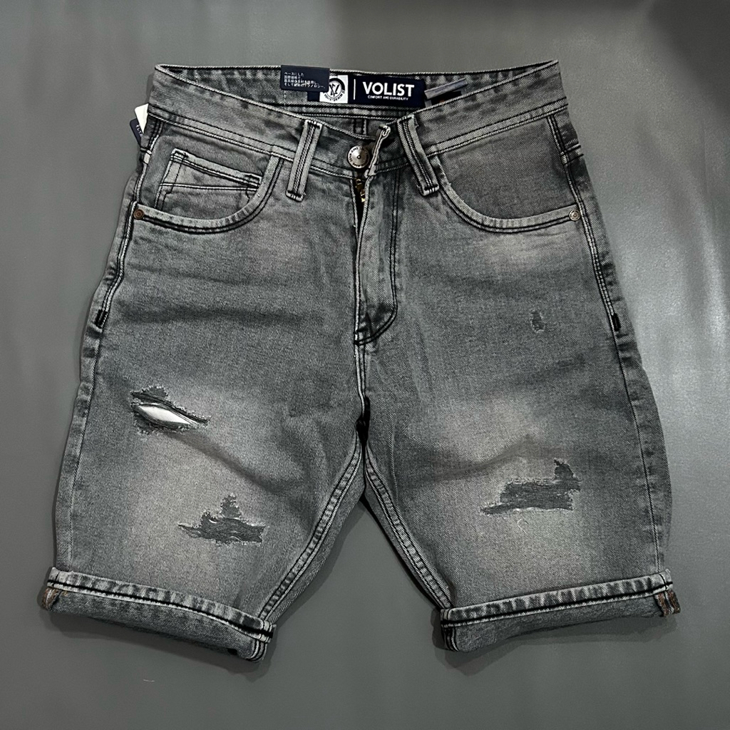 VOLIST Celana Pendek Pria Jeans Distro Denim Dewasa