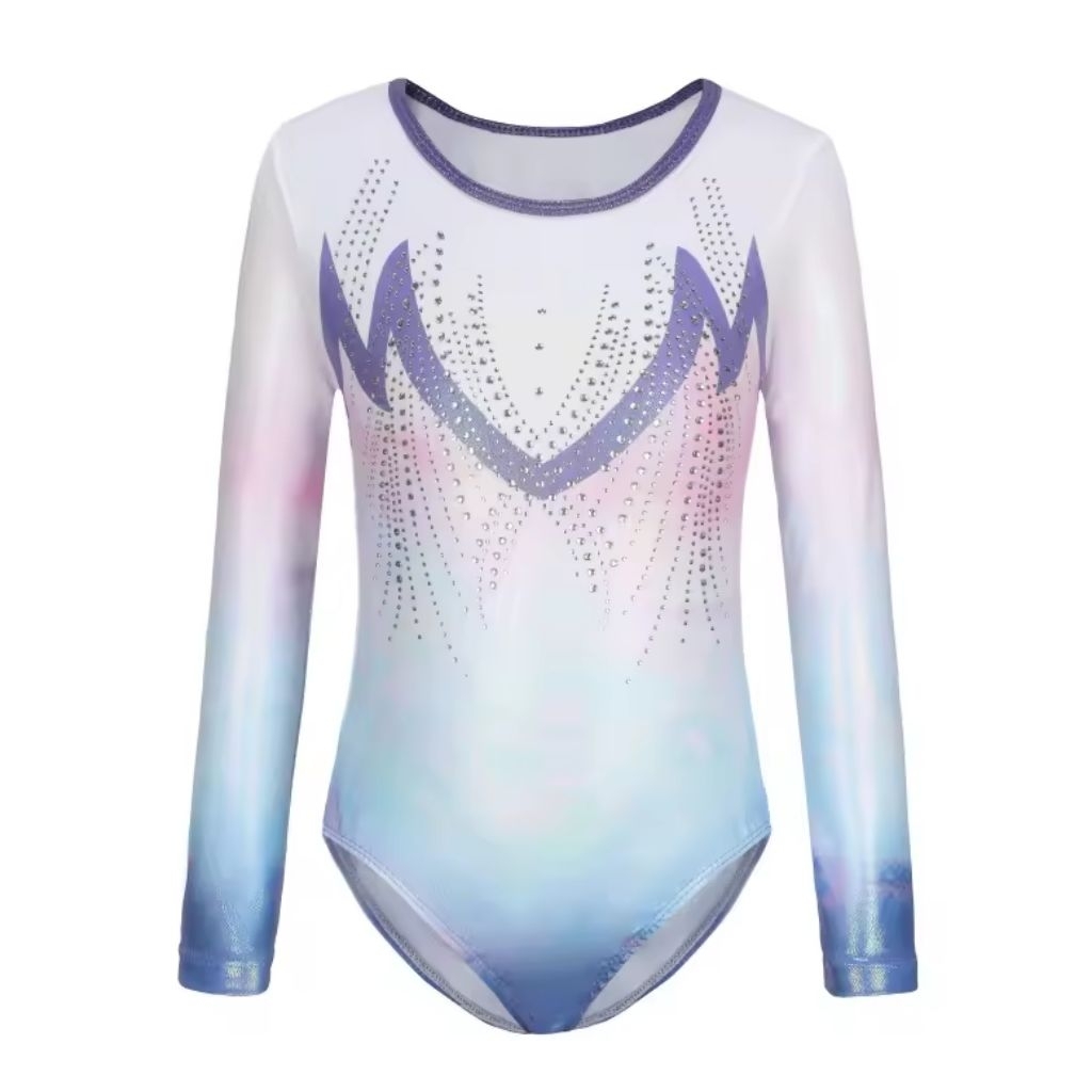 NEW DESIGN Leotard Gymnastics/Dance Rhinestones Metallic Girls