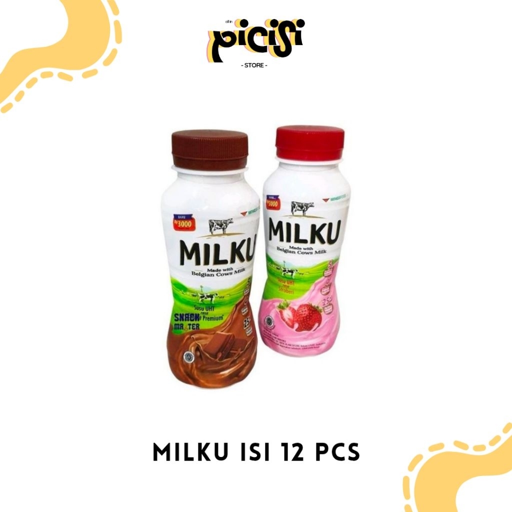 

MILKU susu UHT isi 12 pcs 200ml Rasa lezat