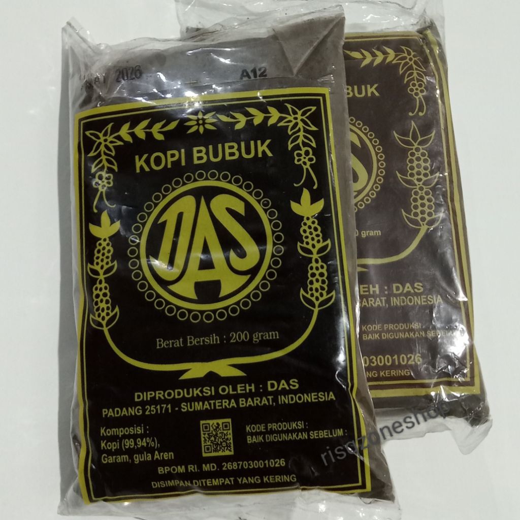 

KOPI Bubuk DAS Robusta Asli 100% Padang Netto 200 gr