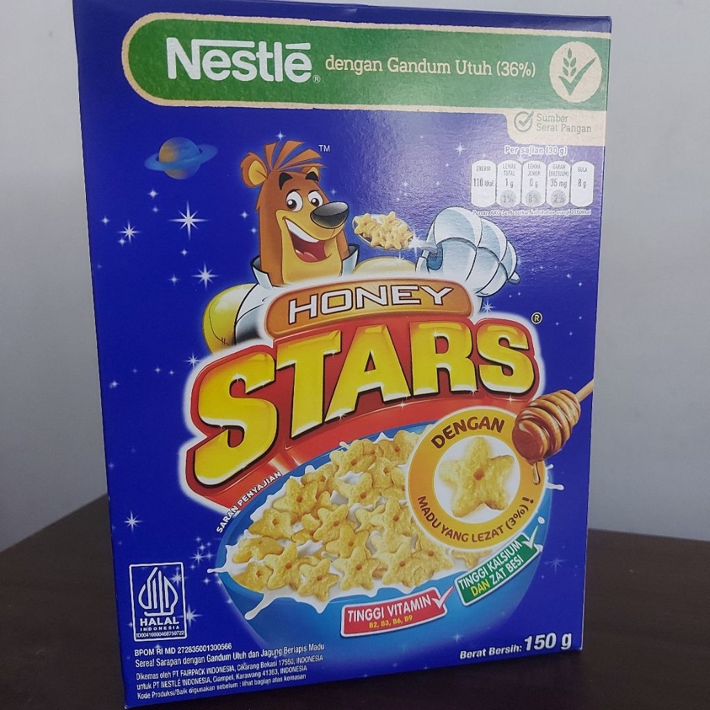 

Nestle Honey Stars dengan Gandum Utuh & Madu yg Lezat Sereal Sarapan Bergizi Box 150gr