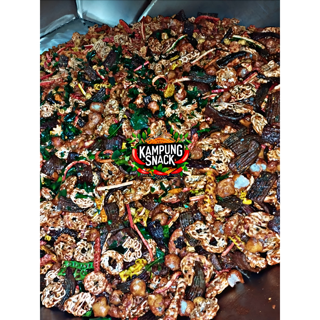 

kerupuk campur mix pedas daun jeruk seblak campur cikruh