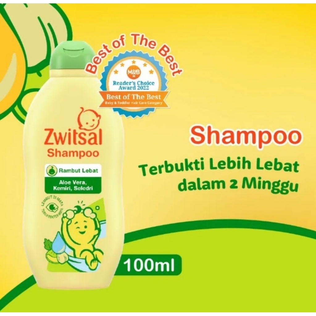 Zwitsal natural  sampo bayi 100ml pelebat rambut bayi