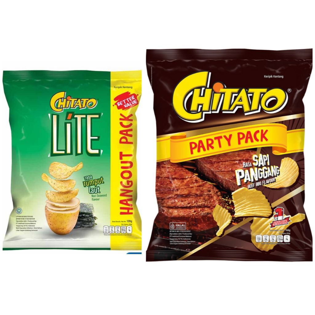 

CHITATO Jumbo pack Keripik Kentang Sapi Panggang hangout party lite seaweed