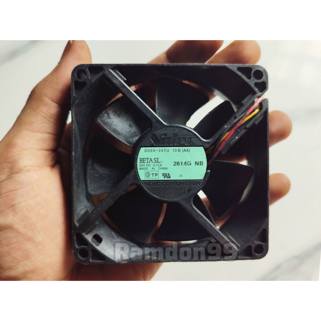 Kipas 8x8cm 12V-24V Original BETA 3 Pin Copotan