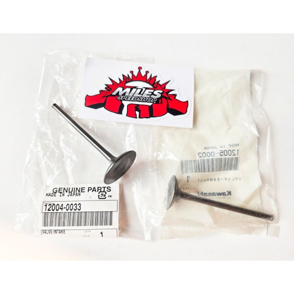 Klep Valve Titanium KX250 Kawasaki 12005-0002 & 12004-0033