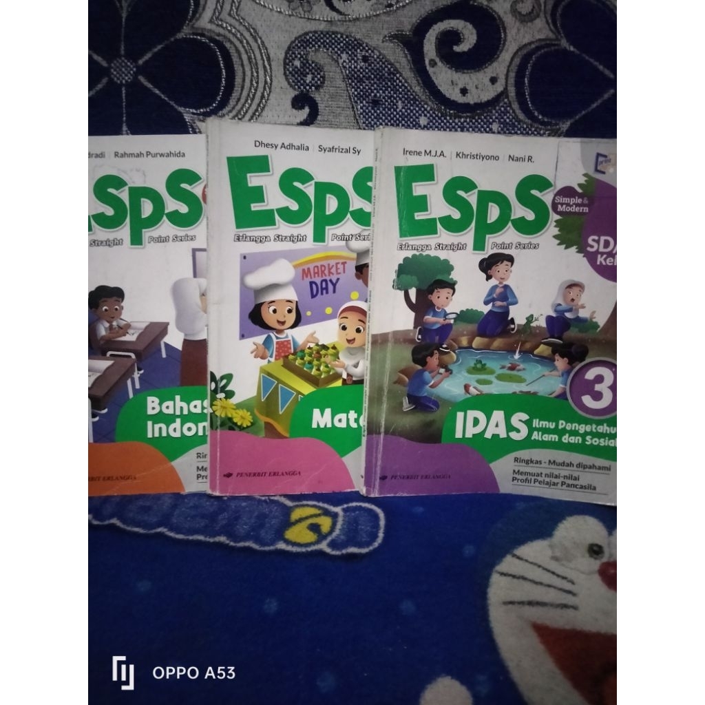 Buku Paket SD KELAS 3 KURMER esps mat,Esps ipas Esps p,p Esps b,indo,grow with english seni budaya,a