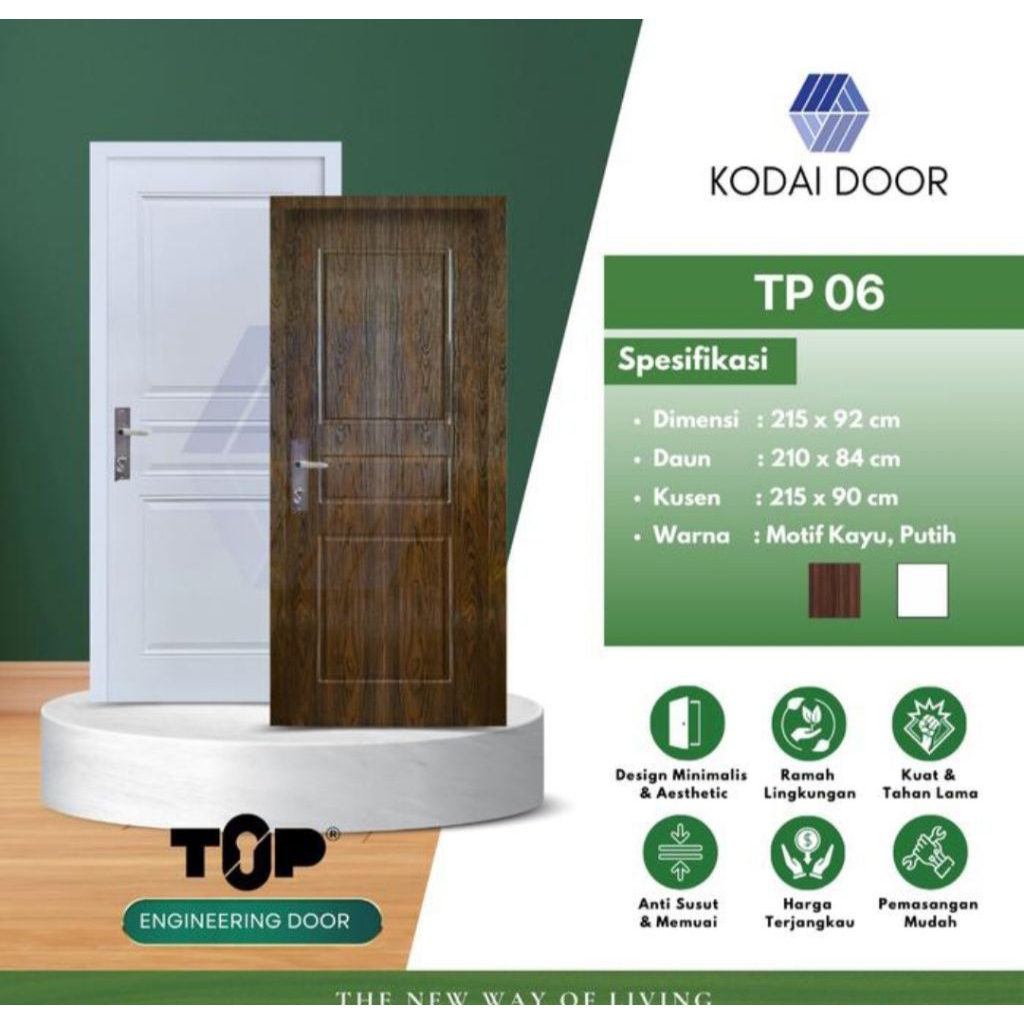 Pintu Kayu Engineering Door KODAI (90*215)-TP06
