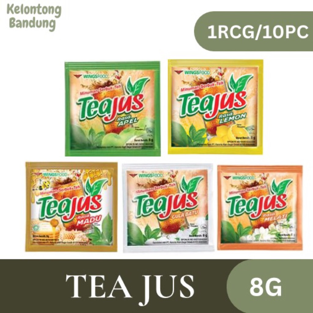 

Tea Jus Minuman Seduh / Minuman serbuk Rasa Lemon / Apel / Madu / Gula Batu / Melati 1RCG/10PC