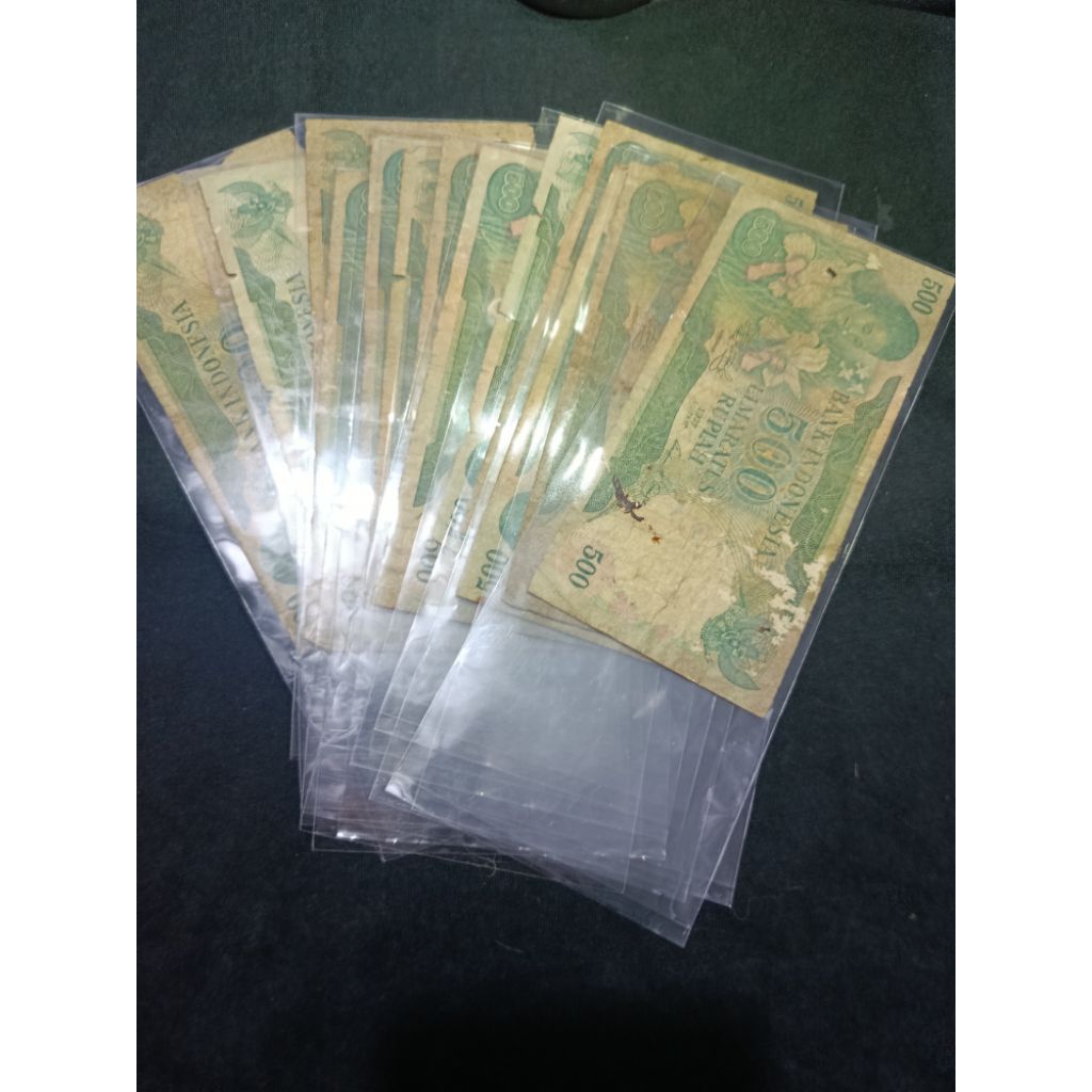 uang kertas kuno 500 konde tahun 1977 kondisi jelek apa adanya