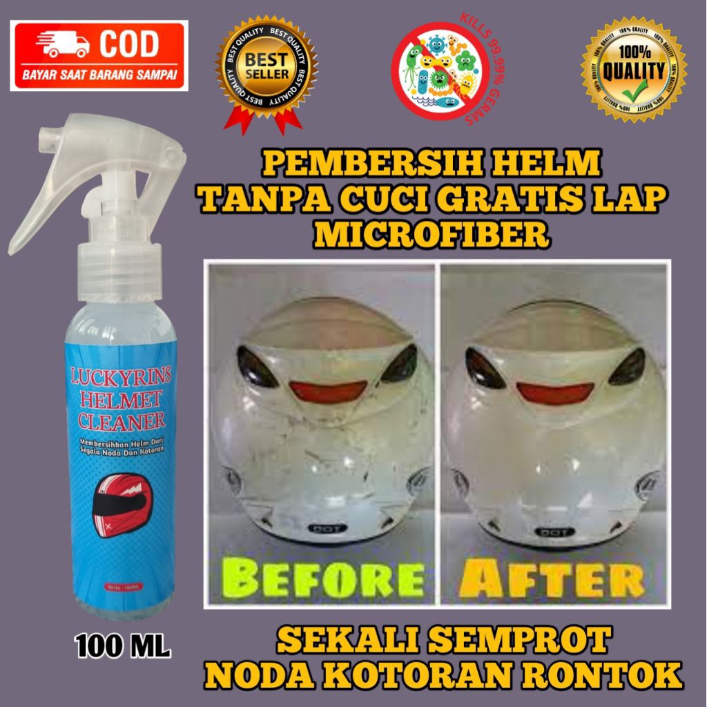 PEMBERSIH HELM TANPA CUCI HELM GRATIS LAP MICROFIBER