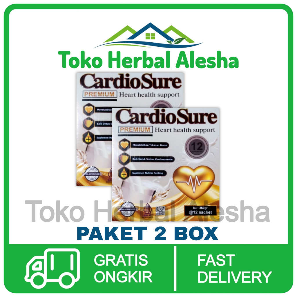 

2 Box Cardiosure Susu Obat Hipertensi Jantung Koroner Stroke Kolesterol Darah Tinggi Dan Asam Urat Original Asli