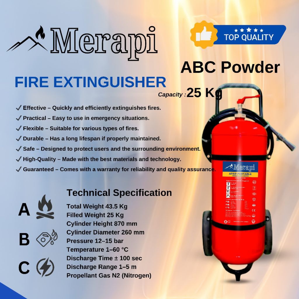 Tabung apar 25kg isi powder