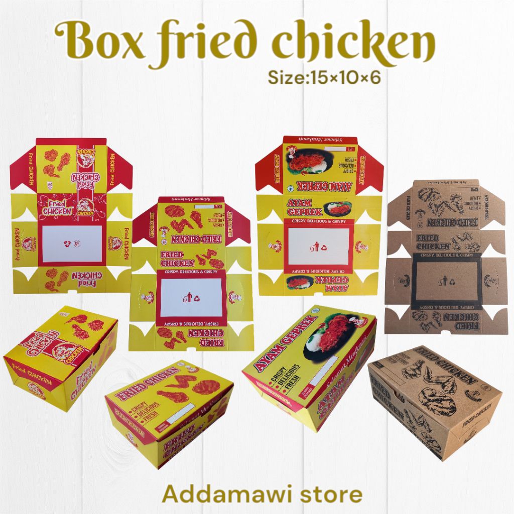 box fried chicken | kemasan fried chicken | bungkus fried chicken