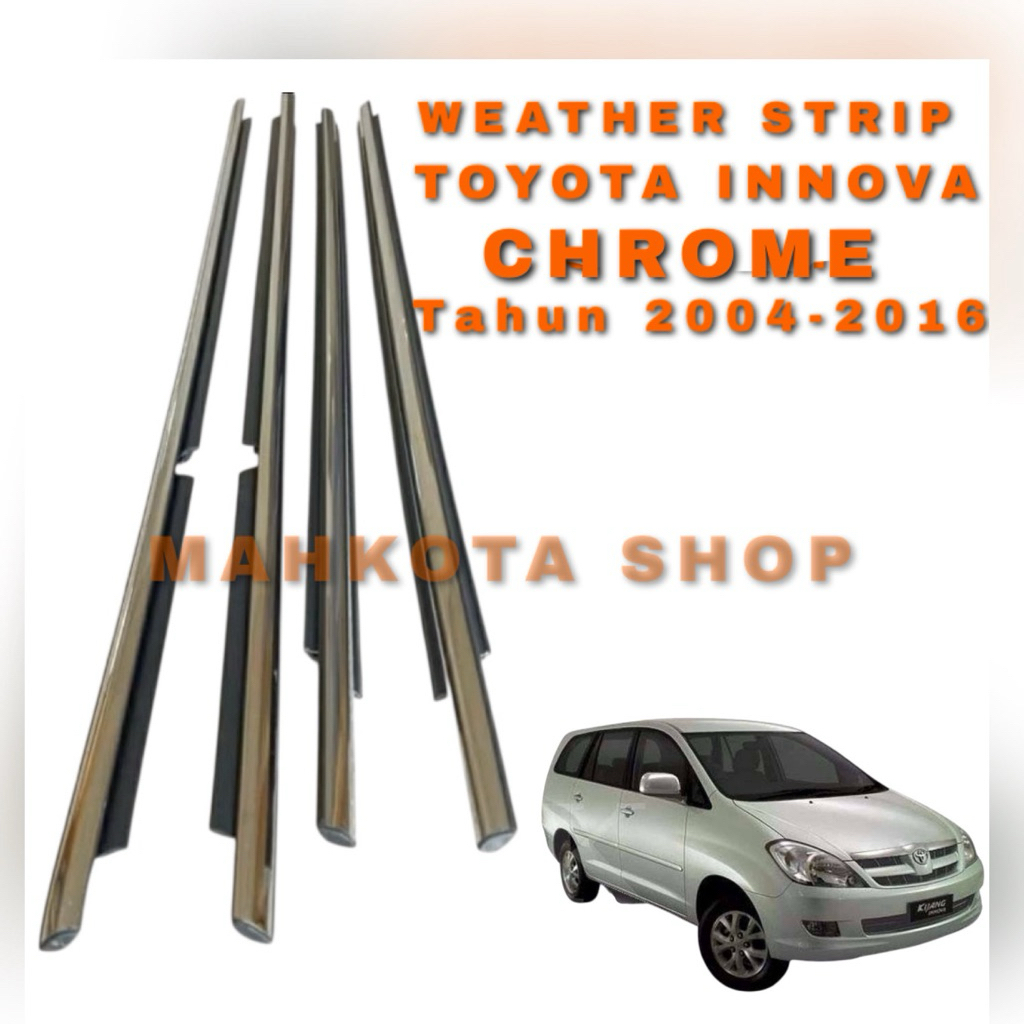 pelipit kaca luar innova lama lis pintu kaca luar innova lama chrome 2004-2015